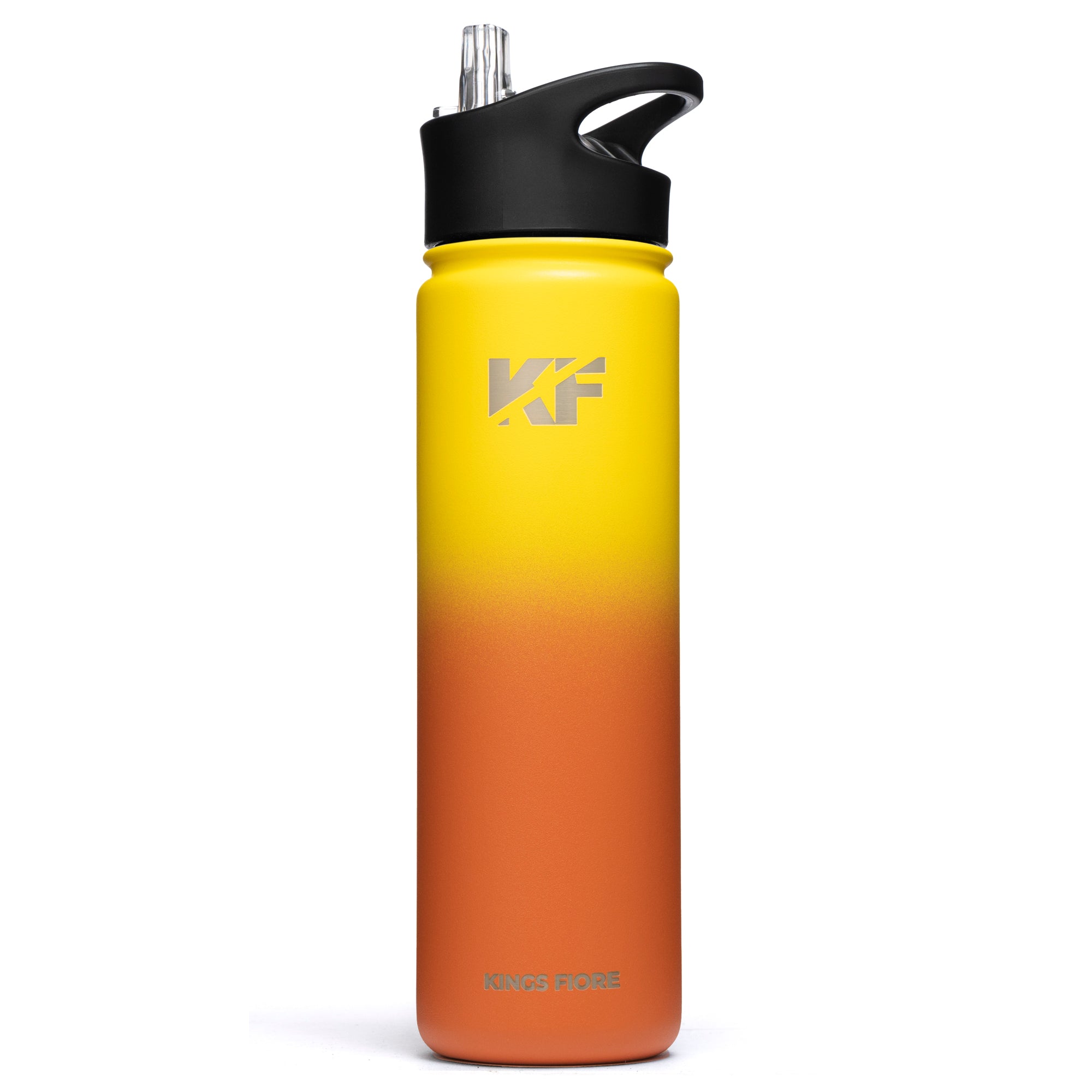 Kings Fiore Stainless Steel Water Bottle (22 oz, Orange)