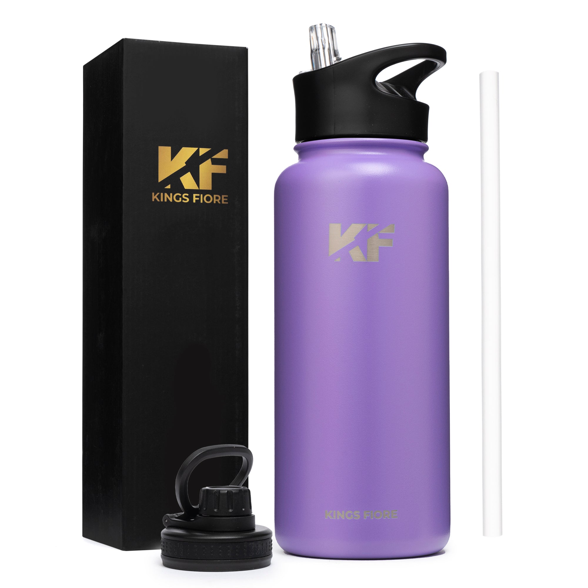Kings Fiore Stainless Steel Water Bottle ( 32 Oz, Very Purple)