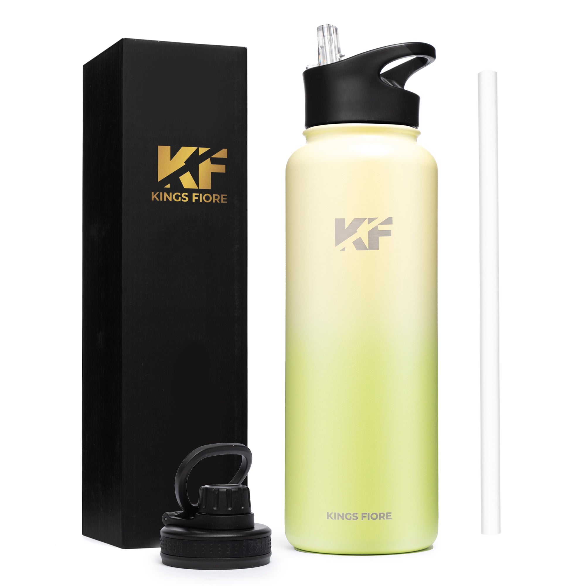 Kings Fiore Stainless Steel Water Bottle (40 oz, Lime)